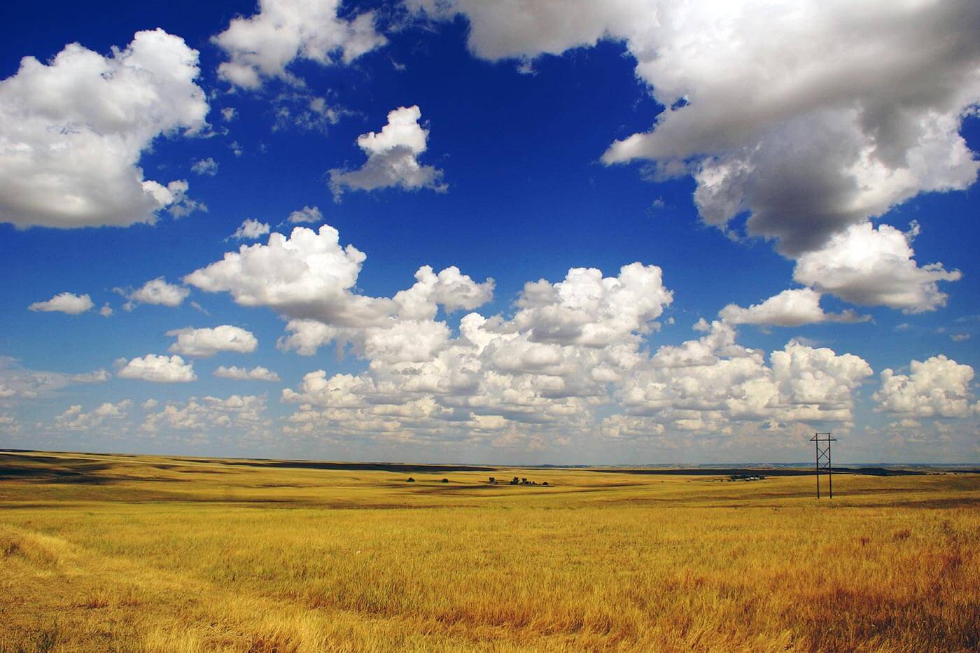 Open South Dakota prairie under a wide sky